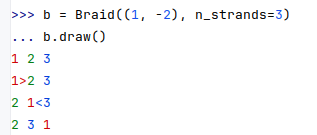 colored ASCII braid example